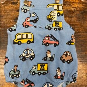 Huxbaby Blue and Yellow Diaper Covers with Playful Vehicle Print